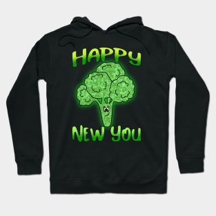 HAPPY New Year Healthy Funny Broccoli Hoodie